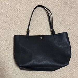 Tory Burch Black Tote with Gold Accents